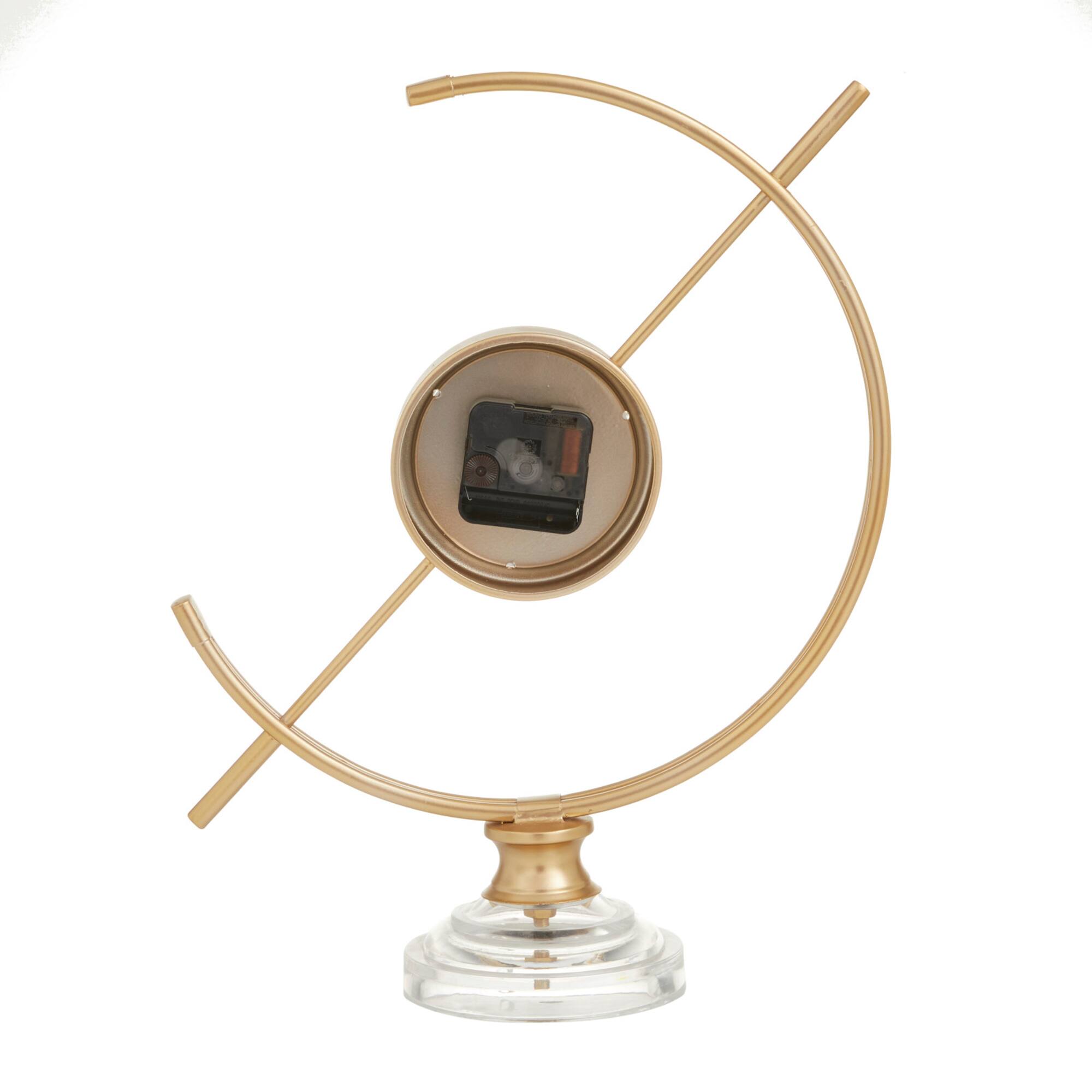 Gold Iron Modern Clock, 16" x 13" x 5"